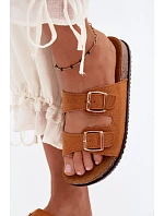 Dámské pantofle s přezkami Camel model 22275142 - Boto