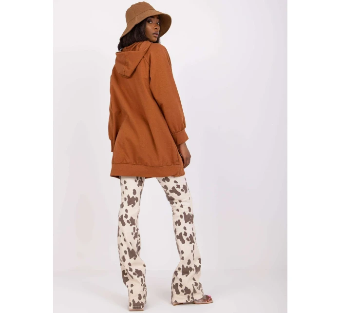 Dámska mikina-DHJ-BL-15658.35-svetlo hnedá