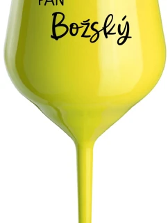 Pán Boh - žltý nerozbitný pohár na víno 470 ml