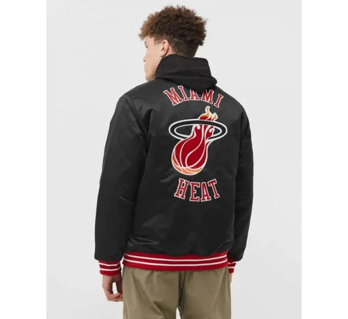 NBA Heavyweight Satin Jacket Miami Heat M model 19365221 pánské provedení - Mitchell & Ness