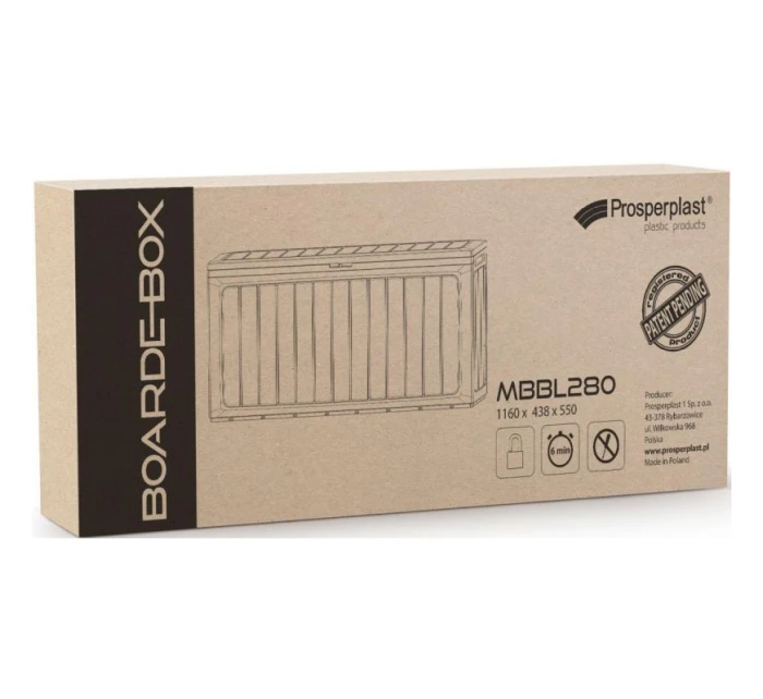 GARDEN BOARDS 280L ANTHRACITE BOARDEBOX detské