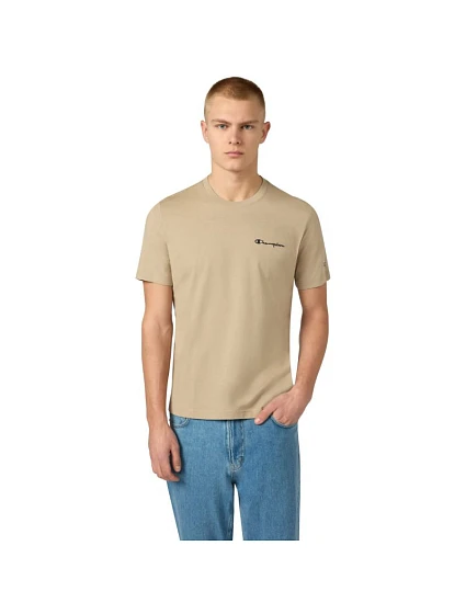 Pánske tričko Champion SS Tee beige 221798 MS041 pánske Pánske tričko Champion SS Tee beige 221798 MS041 pánske