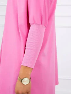 Oversize halenka ve světle růžové barvě