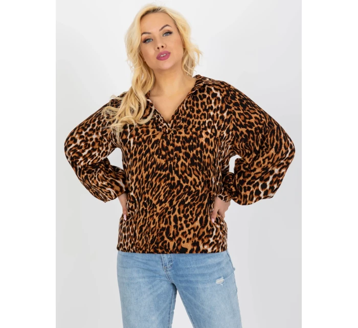 Košeľa LK KS 509188.38P svetlo hnedá