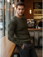 Pánský khaki svetr přes hlavu Dstreet model 21962640 - FashionStreet