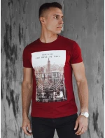 Pánske tričko bordové FashionStreet RX5558