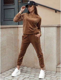 Dámský velurový komplet hnědý Dstreet model 21978642 - FashionStreet