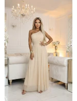 Dlouhé třpytivé večerní šaty na jedno rameno model 21943569 - numoco basic