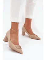 Lodičky Na Podpatku S Přezkou Nude model 21704557 - Boto