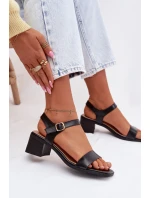Dámské ekokůže sandály na klínu Černé Sabela Dámské ekokůže sandály na klínu Černé Sabela
