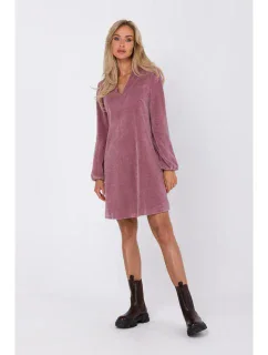 Šaty s výstřihem do V  růžové model 18863690 - Moe