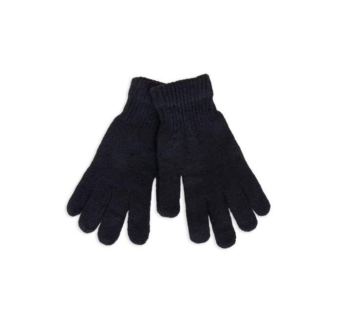 Yoclub Pletené zimné rukavice s plnými prstami R-102/5P/MAN/001 Black