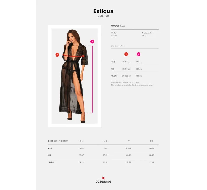 Zvodný župan Estiqua peignoir - Obsessive