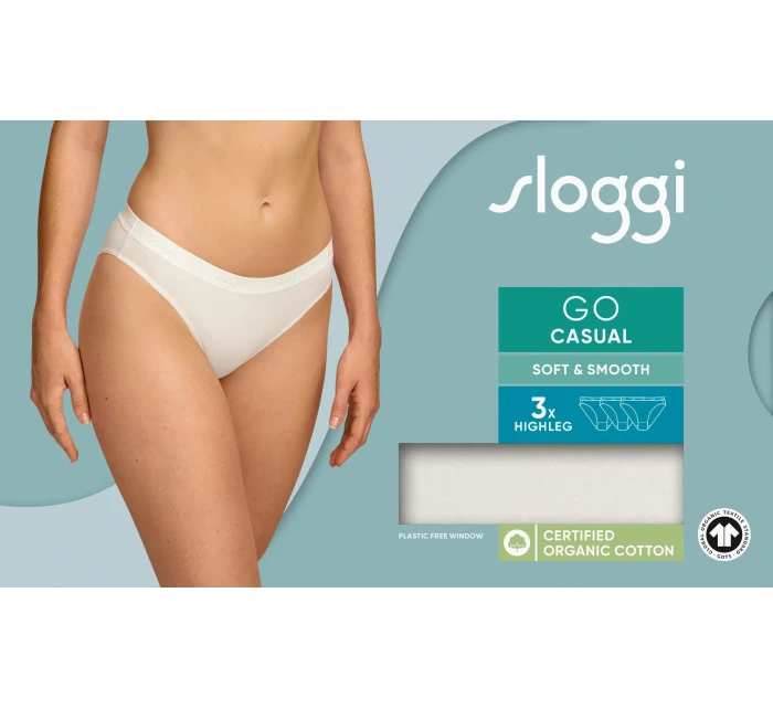 sloggi GO Casual High leg 3P - WHITE - SLOGGI WHITE - SLOGGI