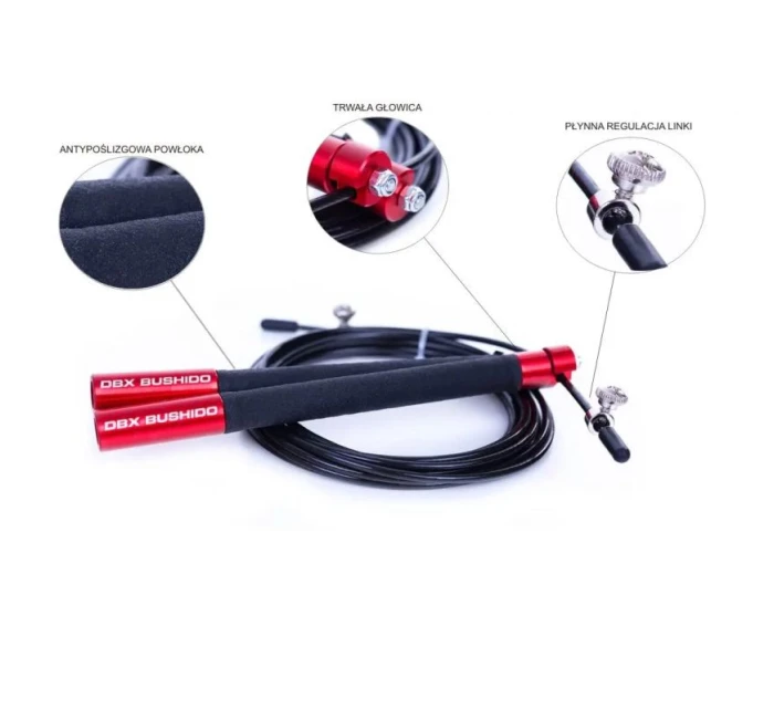švihadlo s 3 m | červená | model 21437916 - DBX Bushido