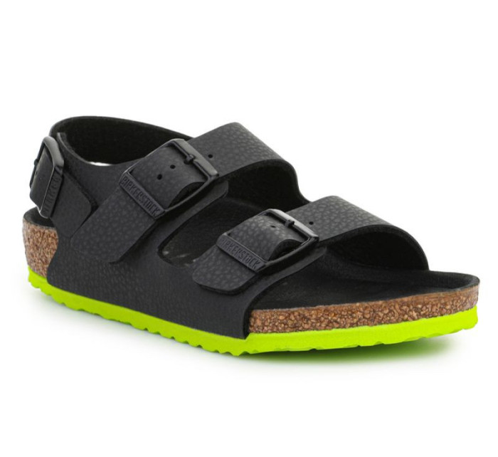Birkenstock Milano Kinder sandále 1022129 Desert Soil Black Lime