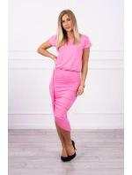 Asymetrické růžové šaty Asymetrické růžové šaty