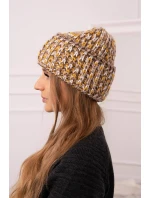 Čiapka s rolovaním Klara K311 shell+brown