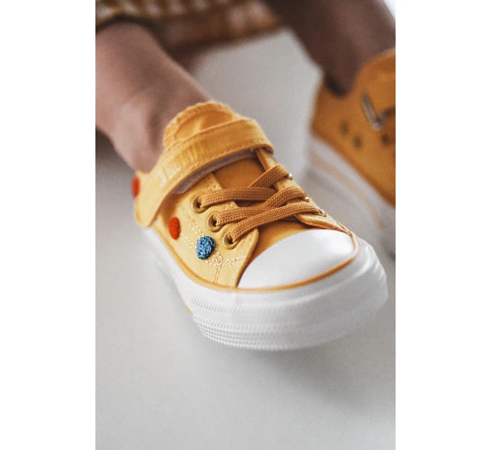 Dziecięce Trampki Na Rzep BIG STAR JJ374056 Żółte