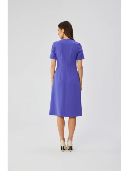 model 19647356 Šaty se záhyby na bocích fialové - STYLOVE