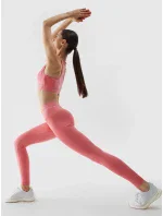 Dámske športové legíny 4F - koralové