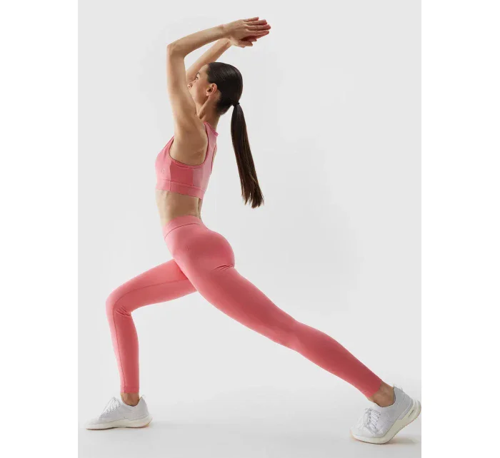 Dámske športové legíny 4F - koralové