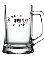... pretože BYŤ PRÍTELOM nie je osol... - pivný pohár 0,5 l