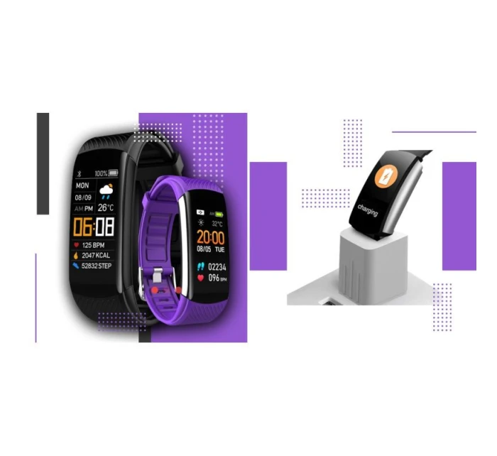 GIEWONT Black and Purple 2 Strap model 21804515 GIEWONT Black and Purple 2 Strap model 21804515