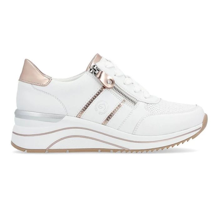 Dámske kožené tenisky na podpätku Remonte D0T04-80 Dámske kožené tenisky na podpätku Remonte D0T04-80