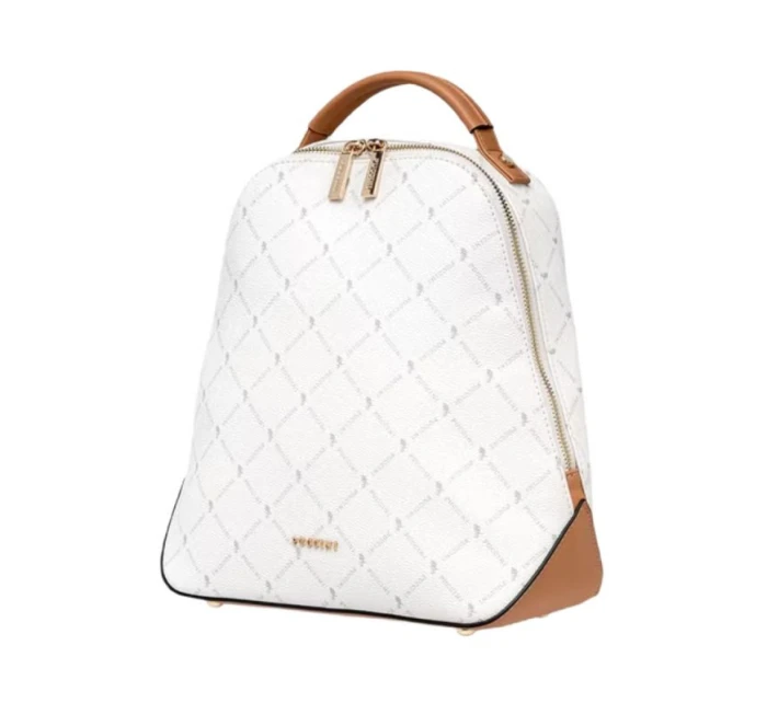 Puccini Monogram Collection dámska kabelka batoh White - BLXP0011P-0