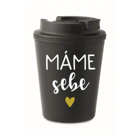 MÁME SOBE - čierny termohrnček 300 ml MÁME SOBE - čierny termohrnček 300 ml
