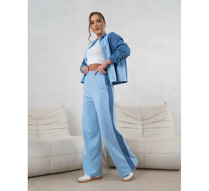 Mikinový set mikina na zips + široké nohavice modrá (821151) Mikinový set mikina na zips + široké nohavice modrá (821151)