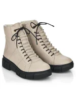 Rieker W X3428 béžové zateplené topánky