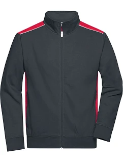 Daiber JN 870 Pánska pracovná mikina – Farba 02.0870 carbon/red