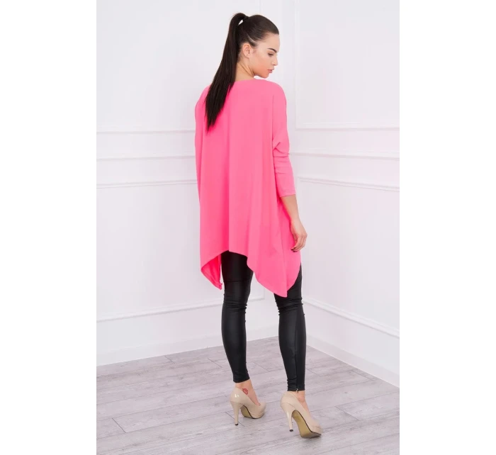 Oversize blúzka ružová neónová