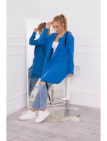 model 18748942 modrá zateplená bunda s kapucí - K-Fashion model 18748942 modrá zateplená bunda s kapucí - K-Fashion