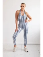 Fitness oblek s push-up šedý