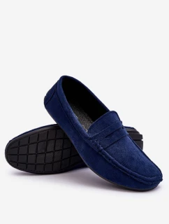 Męskie Zamszowe Mokasyny Granatowe Mack