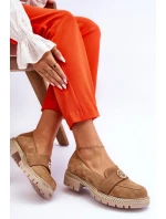 Eleganckie Zamszowe Mokasyny Ciemnobeżowe Laverne Eleganckie Zamszowe Mokasyny Ciemnobeżowe Laverne