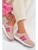 Dámské tenisky z přírodního semiše růžové model 22013945 - EVENTO