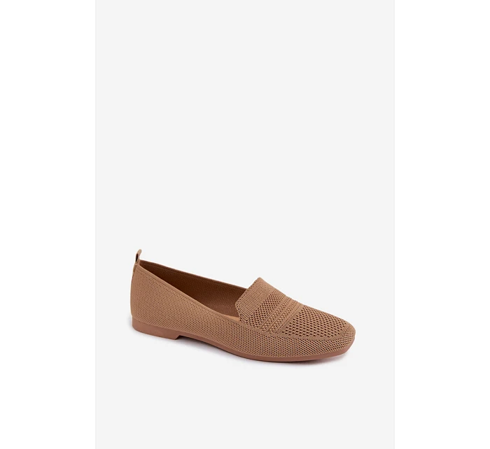 Materiálové dámské mokasyny světle hnědé Dorielle Materiálové dámské mokasyny světle hnědé Dorielle
