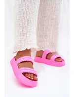 Dámske ľahké papuče na platforme S.Barski - fuchsiová