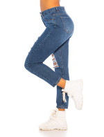 Sexy Highwaist Jeans mit Rissen MOM FIT