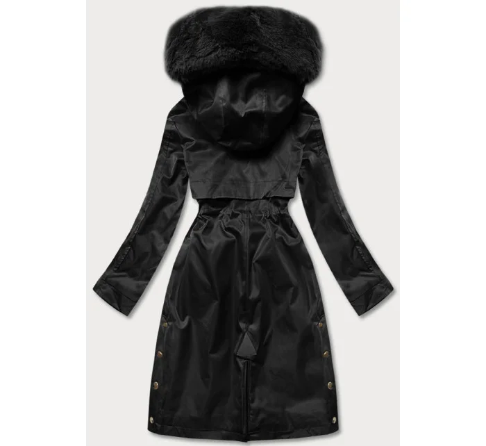 ZIMOWA KURTKA DAMSKA NA MISIU CZARNA model 21243984 - S'WEST