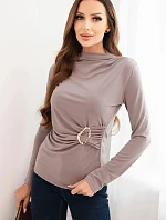 Dámska blúzka z viskózy s volánom a sponou Fango