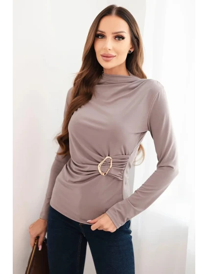 Dámska blúzka z viskózy s volánom a sponou Fango