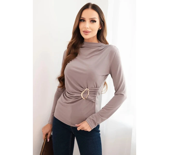 Dámska blúzka z viskózy s volánom a sponou Fango