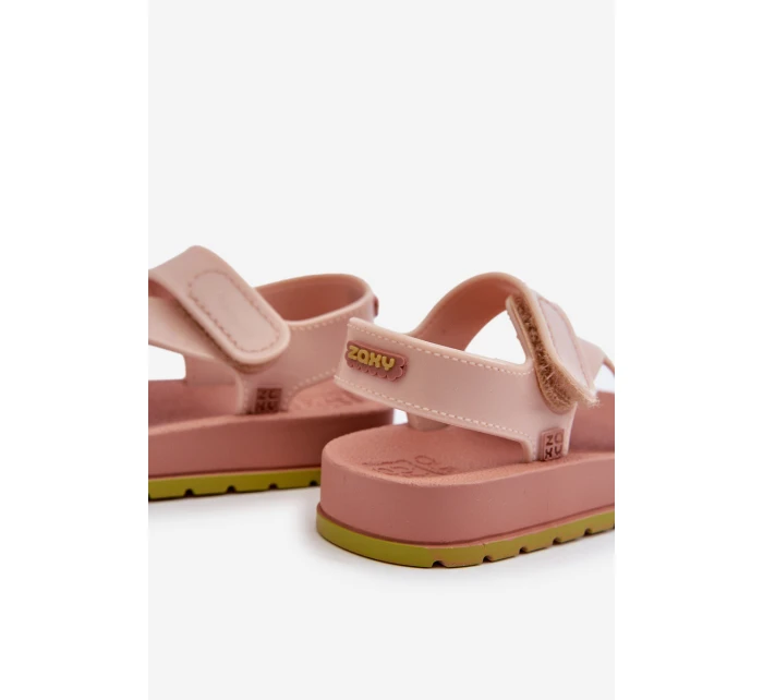 Dziecięce Sandałki Na Rzep Pachnące ZAXY LL385002 Jasnoróżowe