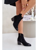 Dámské semišové teplé boty Černe model 21675647 - VINCEZA