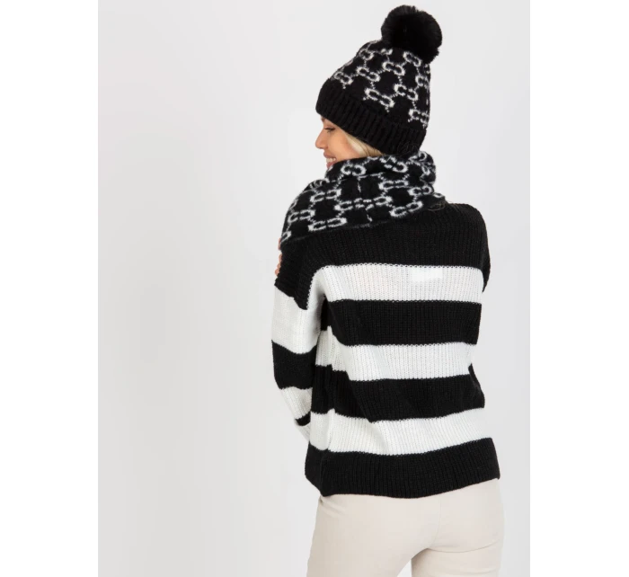 Tunelový šál AT KM CM 333 biela a čierna